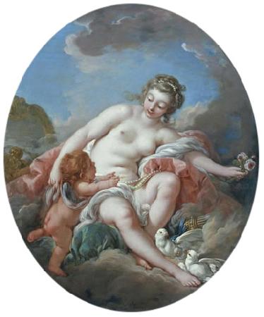 Francois Boucher Venus Restraining Cupid oil painting picture